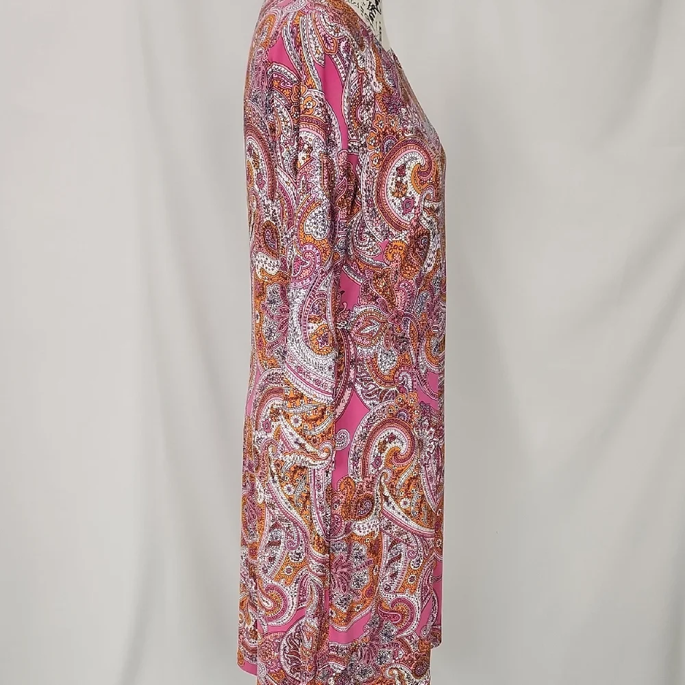 NWT Tommy Hilfiger Paisley Print Pink Dress, size 10 - Picture 7 of 10